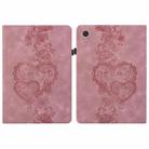 For Lenovo Tab M8 4th Gen Love Hearts Embossed Leather Tablet Case(Pink) - 1