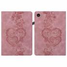 For Lenovo Tab M10 Plus 10.6 3rd Gen 2022 Love Hearts Embossed Leather Tablet Case(Pink) - 1