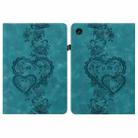 For Lenovo Tab M10 Plus 10.6 3rd Gen 2022 Love Hearts Embossed Leather Tablet Case(Green) - 1