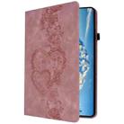 For Lenovo Tab Plus Love Hearts Embossed Leather Tablet Case(Pink) - 2