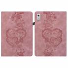 For Lenovo Tab M9 Love Hearts Embossed Leather Tablet Case(Pink) - 1