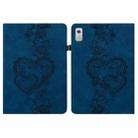 For Lenovo Tab M9 Love Hearts Embossed Leather Tablet Case(Dark Blue) - 1