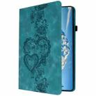 For Samsung Galaxy Tab A 9.7 T550 Love Hearts Embossed Leather Smart Tablet Case(Green) - 2