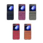 For Samsung Galaxy Z Flip6 5G Electroplated PC Crocodile Pattern Folding Phone Case(Green) - 2