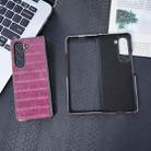 For Samsung Galaxy Z Fold6 5G Electroplated PC Crocodile Pattern Folding Phone Case(Green) - 3
