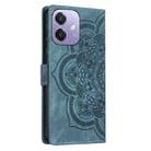 For OPPO A3 4G / 5G / A40 4G Mandala Embossed Retro Frosted Leather Phone Case(Blue) - 3