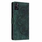 For OPPO A76 4G / A96 4G Mandala Embossed Retro Frosted Leather Phone Case(Green) - 3