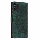 For OPPO A94 5G / A95 4G Mandala Embossed Retro Frosted Leather Phone Case(Green) - 3