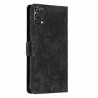 For OPPO A94 5G / A95 4G Mandala Embossed Retro Frosted Leather Phone Case(Black) - 3