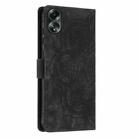 For OPPO A78 4G Mandala Embossed Retro Frosted Leather Phone Case(Black) - 3
