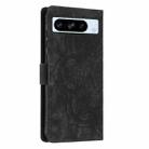For Google Pixel 8 Pro Mandala Embossed Retro Frosted Leather Phone Case(Black) - 3