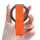Leather Wristband Strong Magnetic Phone Holder(Orange+Black) - 1
