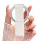 Leather Wristband Strong Magnetic Phone Holder(Silver) - 1