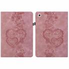 For Samsung Galaxy Tab S2 9.7 Love Hearts Embossed Leather Tablet Case(Pink) - 1