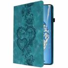 For Samsung Galaxy Tab S2 9.7 Love Hearts Embossed Leather Tablet Case(Green) - 2