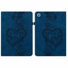 For Samsung Galaxy Tab S2 9.7 Love Hearts Embossed Leather Tablet Case(Dark Blue) - 1