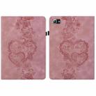 For Samsung Galaxy Tab A 10.1 2016 Love Hearts Embossed Leather Tablet Case(Pink) - 1