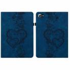 For Samsung Galaxy Tab A 10.1 2016 Love Hearts Embossed Leather Tablet Case(Dark Blue) - 1