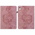 For Samsung Galaxy Tab S10 / S9 / S8 Love Hearts Embossed Leather Tablet Case(Pink) - 1
