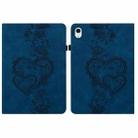 For Samsung Galaxy Tab S10 / S9 / S8 Love Hearts Embossed Leather Tablet Case(Dark Blue) - 1