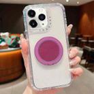 For iPhone 11 Pro Max Dreamland Transparent MagSafe Holder Phone Case(Dark Purple) - 1
