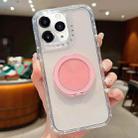 For iPhone 11 Pro Max Dreamland Transparent MagSafe Holder Phone Case(Pink) - 1