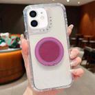 For iPhone 12 / 12 Pro Dreamland Transparent MagSafe Holder Phone Case(Dark Purple) - 1