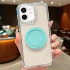 For iPhone 12 / 12 Pro Dreamland Transparent MagSafe Holder Phone Case(Mint Green) - 1
