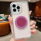 For iPhone 12 Pro Max Dreamland Transparent MagSafe Holder Phone Case(Dark Purple) - 1