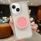 For iPhone 14 Plus Dreamland Transparent MagSafe Holder Phone Case(Pink) - 1