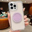 For iPhone 15 Pro Dreamland Transparent MagSafe Holder Phone Case(Light Purple) - 1