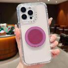 For iPhone 15 Pro Max Dreamland Transparent MagSafe Holder Phone Case(Dark Purple) - 1