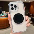 For iPhone 15 Pro Max Dreamland Transparent MagSafe Holder Phone Case(Black) - 1