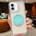 For iPhone 16 Plus Dreamland Transparent MagSafe Holder Phone Case(Mint Green) - 1