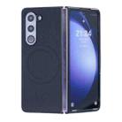 For Samsung Galaxy Z Fold5 5G Diamond Pattern MagSafe Magnetic Folding Phone Case(Black) - 1