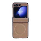 For Samsung Galaxy Z Flip5 5G Diamond Pattern MagSafe Magnetic Folding Phone Case(Gold) - 1