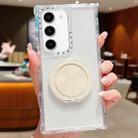 For Samsung Galaxy S21 5G Dreamland Transparent MagSafe Holder Phone Case(White) - 1