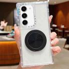 For Samsung Galaxy S21 5G Dreamland Transparent MagSafe Holder Phone Case(Black) - 1