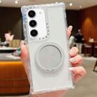 For Samsung Galaxy S22 5G Dreamland Transparent MagSafe Holder Phone Case(Pink) - 1