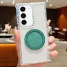 For Samsung Galaxy S22+ 5G Dreamland Transparent MagSafe Holder Phone Case(Green) - 1