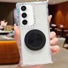 For Samsung Galaxy S23 FE 5G Dreamland Transparent MagSafe Holder Phone Case(Black) - 1