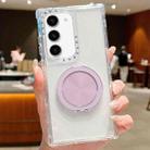 For Samsung Galaxy S23+ 5G Dreamland Transparent MagSafe Holder Phone Case(Light Purple) - 1