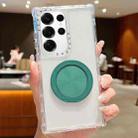 For Samsung Galaxy S25 Ultra / S24 Ultra 5G Dreamland Transparent MagSafe Holder Phone Case(Green) - 1