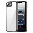 For iPhone 16e PC Hybrid TPU Airbag Shockproof Phone Case(Transparent Black) - 1