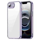 For iPhone 16e PC Hybrid TPU Airbag Shockproof Phone Case(Transparent Purple) - 1
