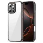 For iPhone 16 Pro PC Hybrid TPU Airbag Shockproof Phone Case(Transparent Black) - 1
