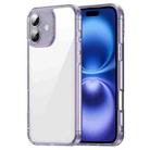 For iPhone 16 Plus PC Hybrid TPU Airbag Shockproof Phone Case(Transparent Purple) - 1