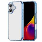 For iPhone 16 PC Hybrid TPU Airbag Shockproof Phone Case(Transparent Blue) - 1