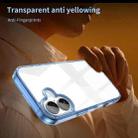 For iPhone 16 PC Hybrid TPU Airbag Shockproof Phone Case(Transparent Blue) - 3