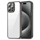 For iPhone 15 Pro Max PC Hybrid TPU Airbag Shockproof Phone Case(Transparent Black) - 1